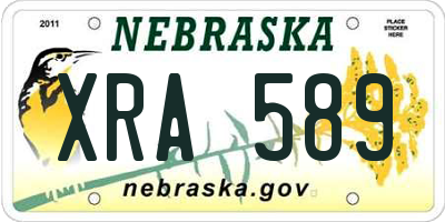NE license plate XRA589