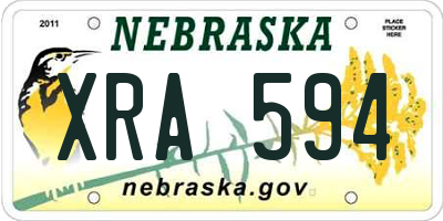 NE license plate XRA594