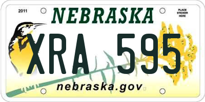 NE license plate XRA595