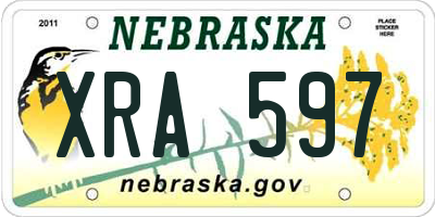 NE license plate XRA597
