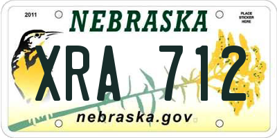 NE license plate XRA712