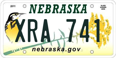 NE license plate XRA741