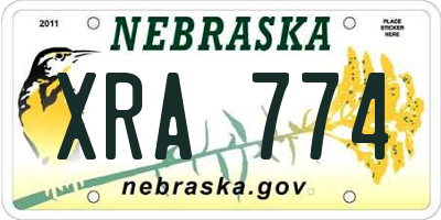NE license plate XRA774