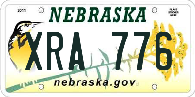 NE license plate XRA776