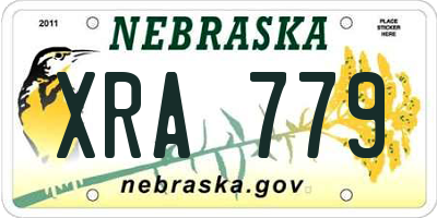NE license plate XRA779