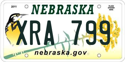 NE license plate XRA799