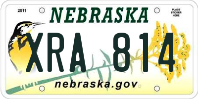 NE license plate XRA814