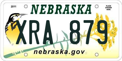 NE license plate XRA879