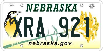 NE license plate XRA921