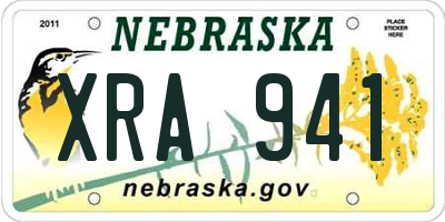 NE license plate XRA941
