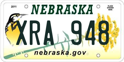NE license plate XRA948