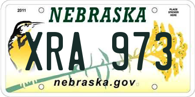 NE license plate XRA973