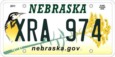 NE license plate XRA974