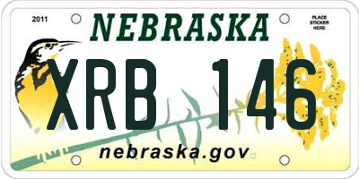 NE license plate XRB146