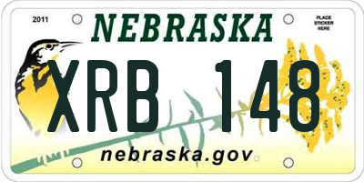 NE license plate XRB148