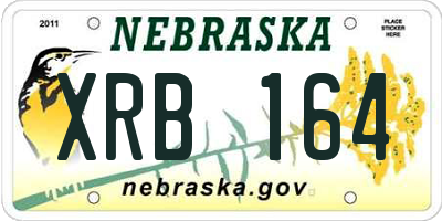 NE license plate XRB164