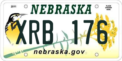 NE license plate XRB176