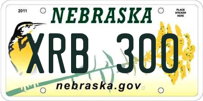 NE license plate XRB300
