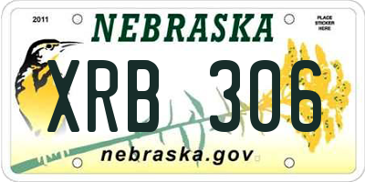 NE license plate XRB306