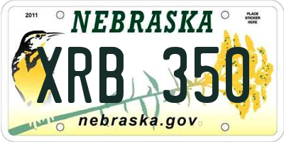 NE license plate XRB350
