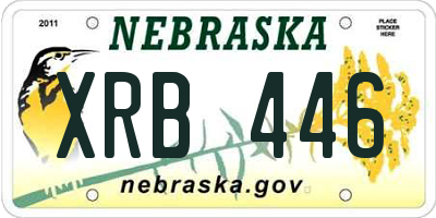 NE license plate XRB446