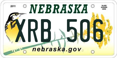 NE license plate XRB506