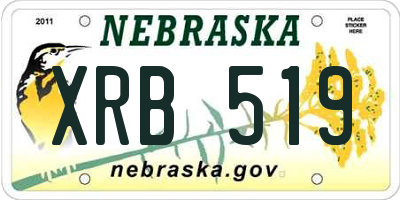 NE license plate XRB519
