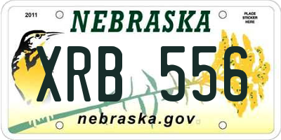NE license plate XRB556