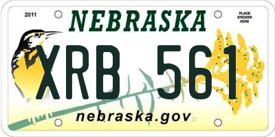 NE license plate XRB561