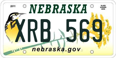 NE license plate XRB569