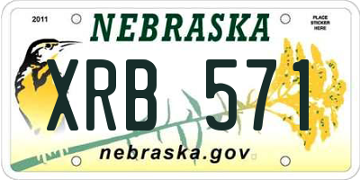 NE license plate XRB571