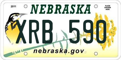 NE license plate XRB590