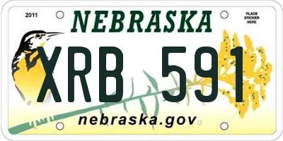 NE license plate XRB591