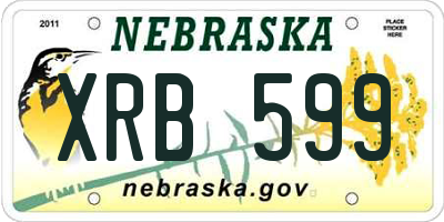 NE license plate XRB599