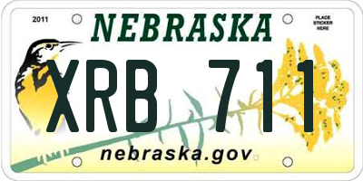 NE license plate XRB711