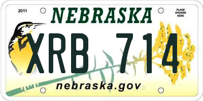 NE license plate XRB714