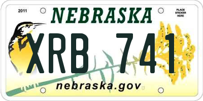 NE license plate XRB741
