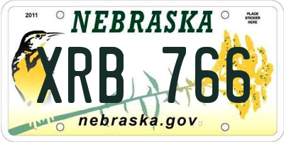 NE license plate XRB766