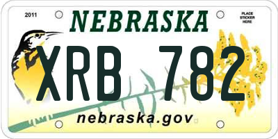 NE license plate XRB782