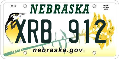 NE license plate XRB912