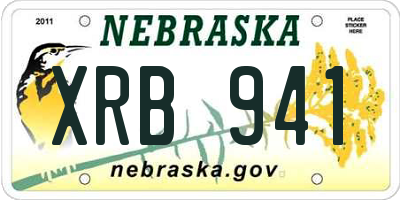 NE license plate XRB941