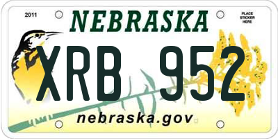 NE license plate XRB952