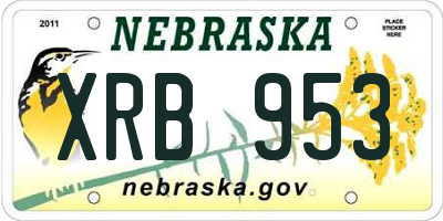 NE license plate XRB953