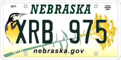 NE license plate XRB975