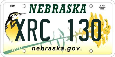 NE license plate XRC130