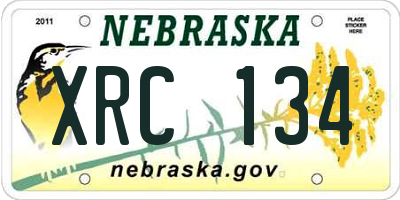 NE license plate XRC134