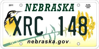 NE license plate XRC148