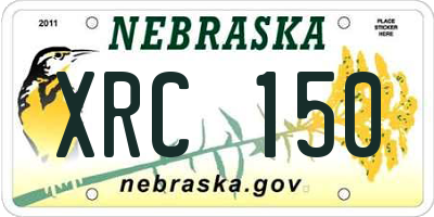 NE license plate XRC150
