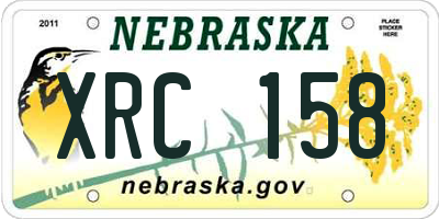 NE license plate XRC158