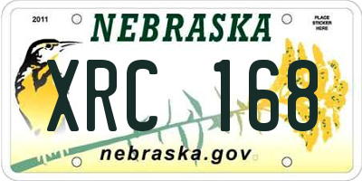 NE license plate XRC168